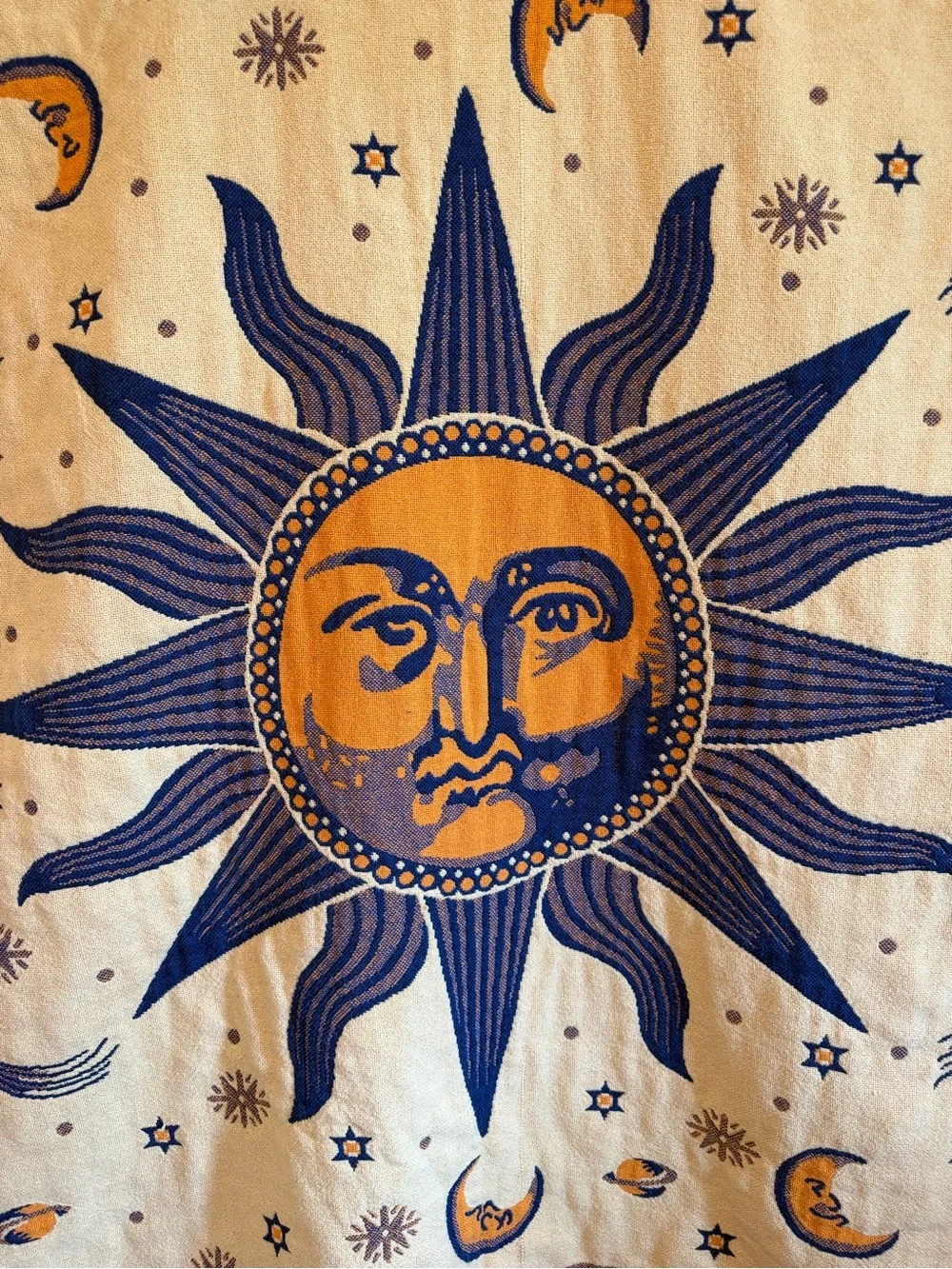 Celestial Sun Moon & Stars Blanket Tapestry